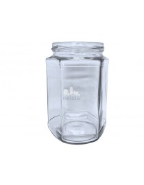 720ml Glass jar, hexagonal
